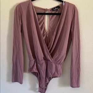 NWOT- lulus long sleeve bodysuit